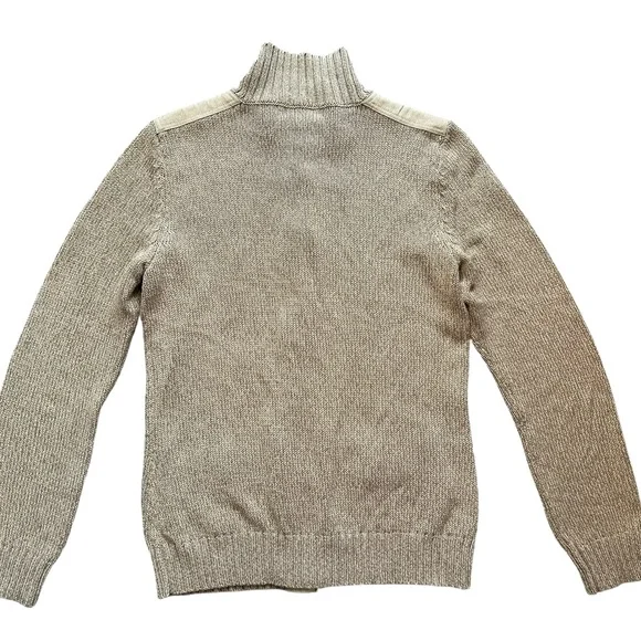 Lauren Jeans Co. Ralph Lauren Yellow Tan Knit Cardigan Sweater L - Picture 4 of 7